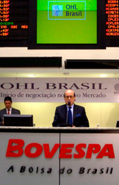 Julián en una presentación de Bovespa